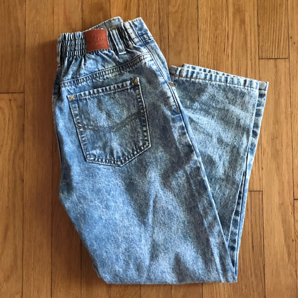 Little Urban Apparel acid wash tapered jeans